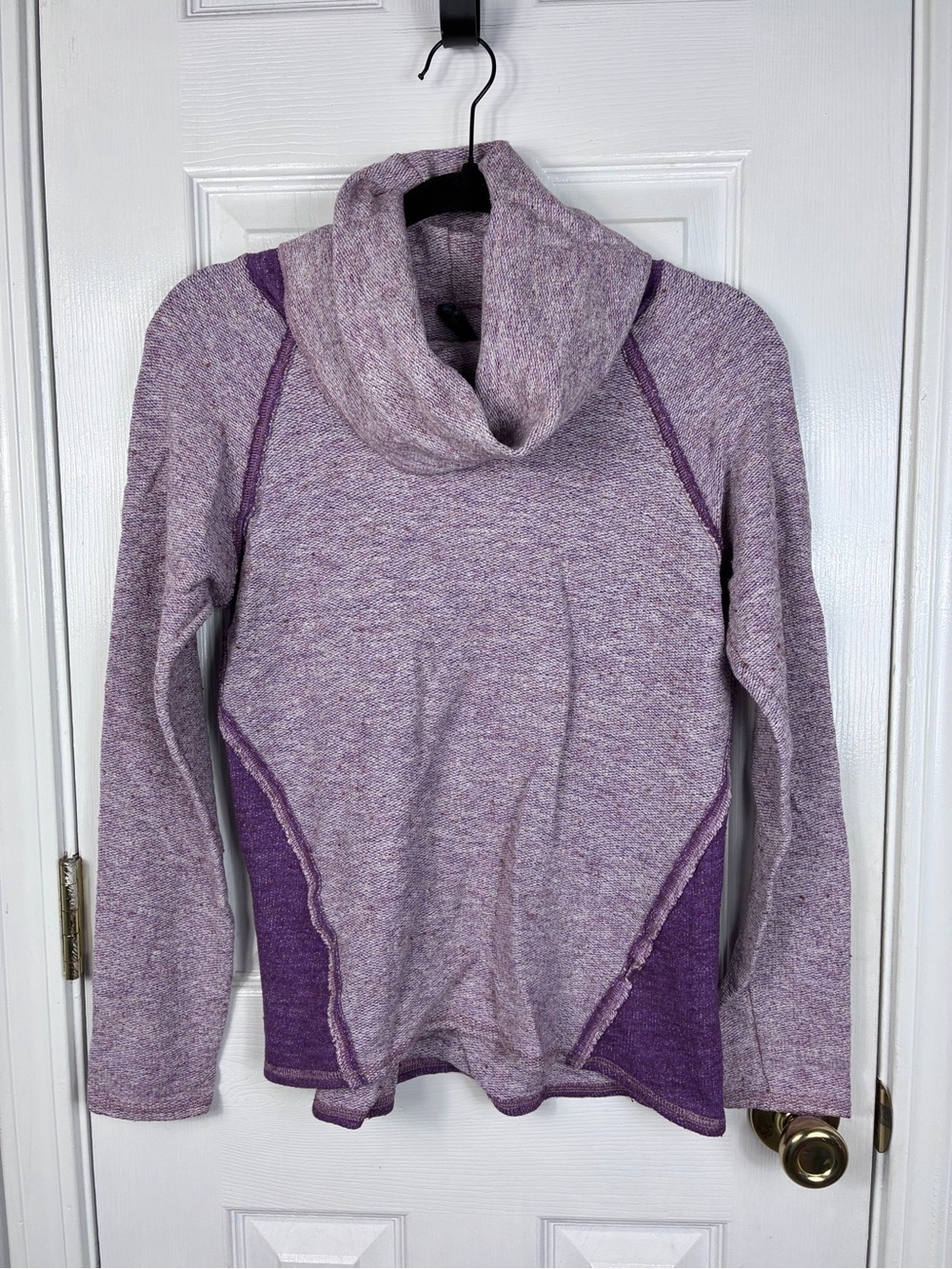 Kuhl Cowl Neck Sweater Large Purple Knit Pullover